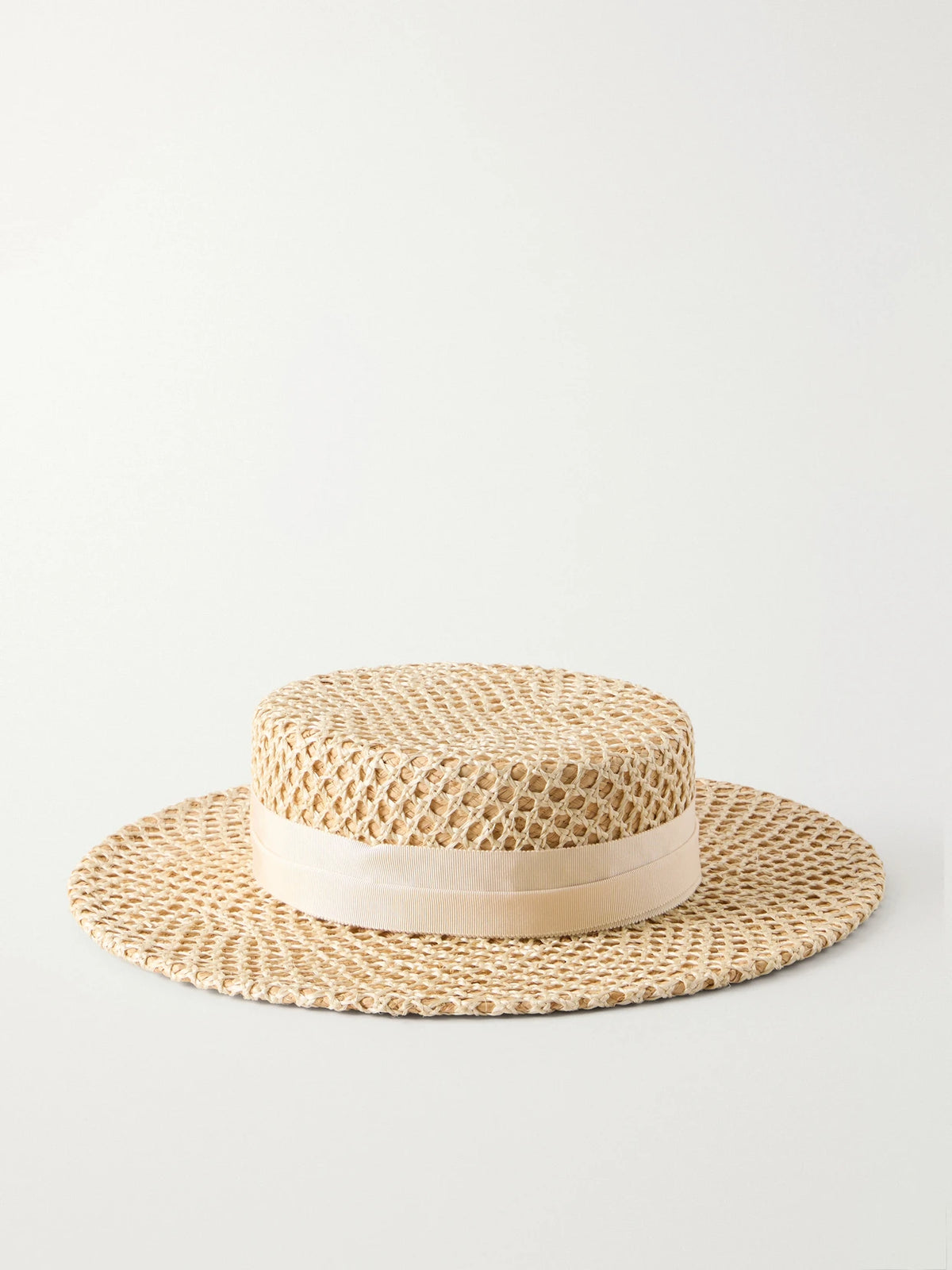 Marion Grosgrain-trimmed Raffia Sunhat