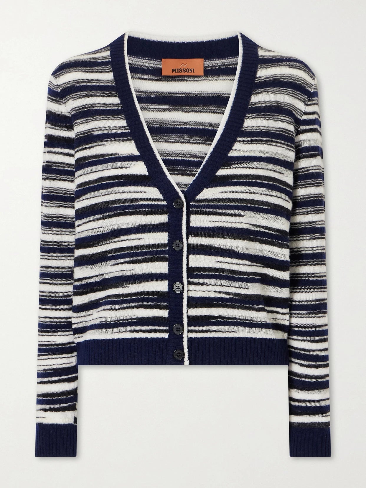 Striped Cashmere And Wool-blend Cardigan