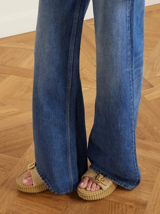 Nama Suede Platform Sandals