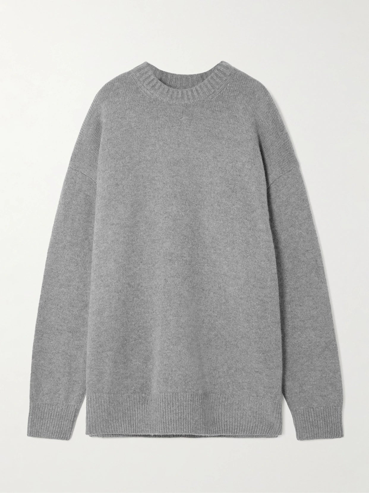 Image of Sleepwear & Loungewear. Product name - Oversized Cashmere Sweater in Dark Heather Gray colour by brand - SKIMS
