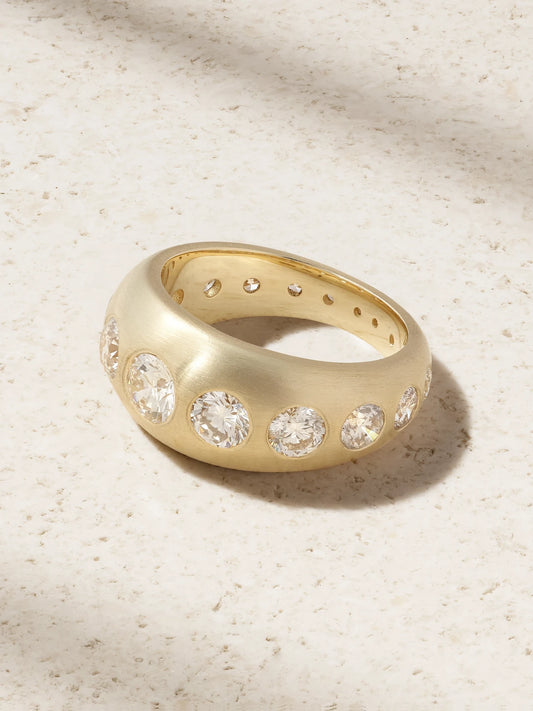 Jacquie Aiche Dome 14-karat Gold Diamond Ring