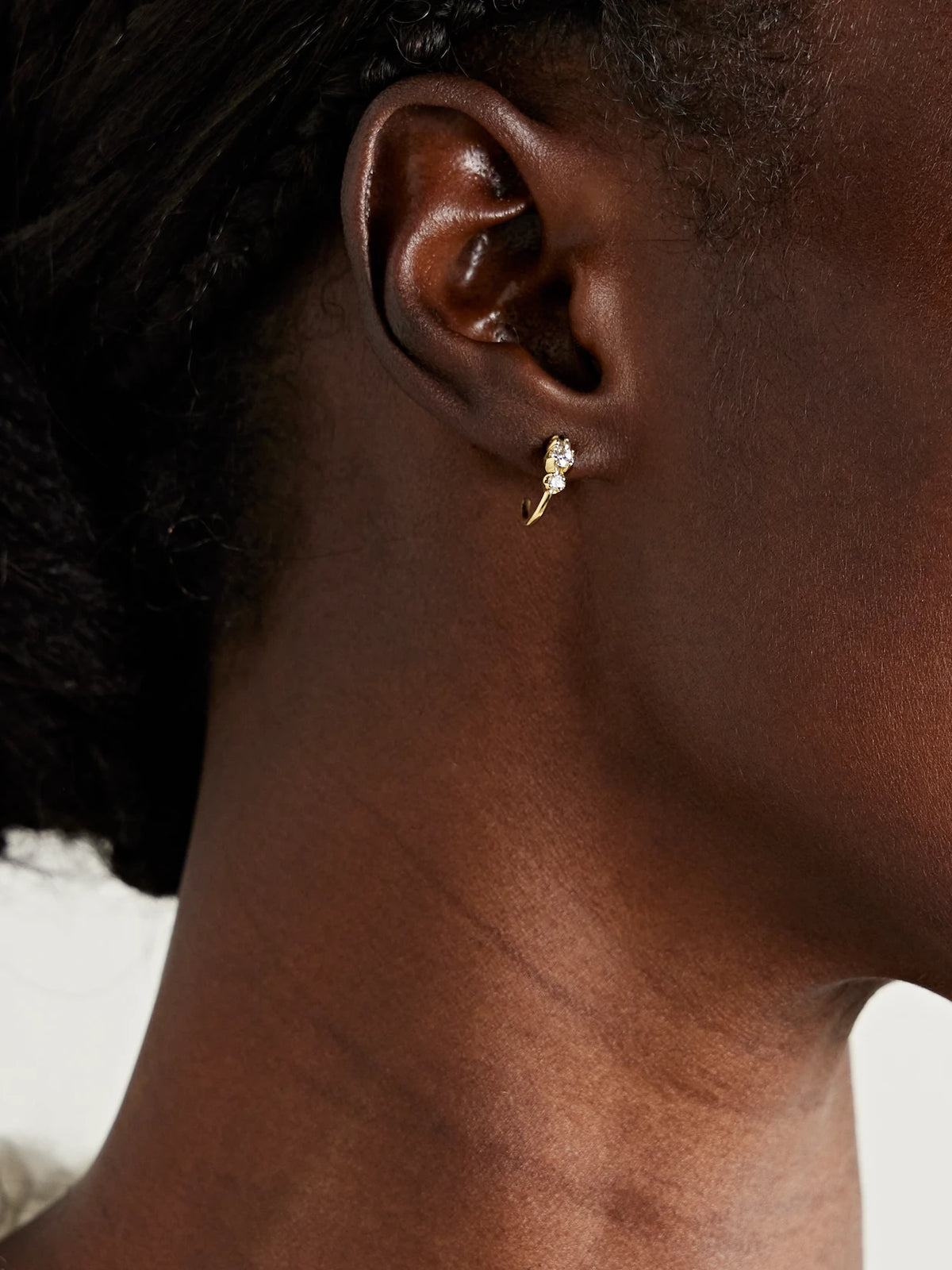 Image of Earrings. Product name - 18-karat Gold Diamond Earrings in Multi colour by brand - Jennifer Meyer