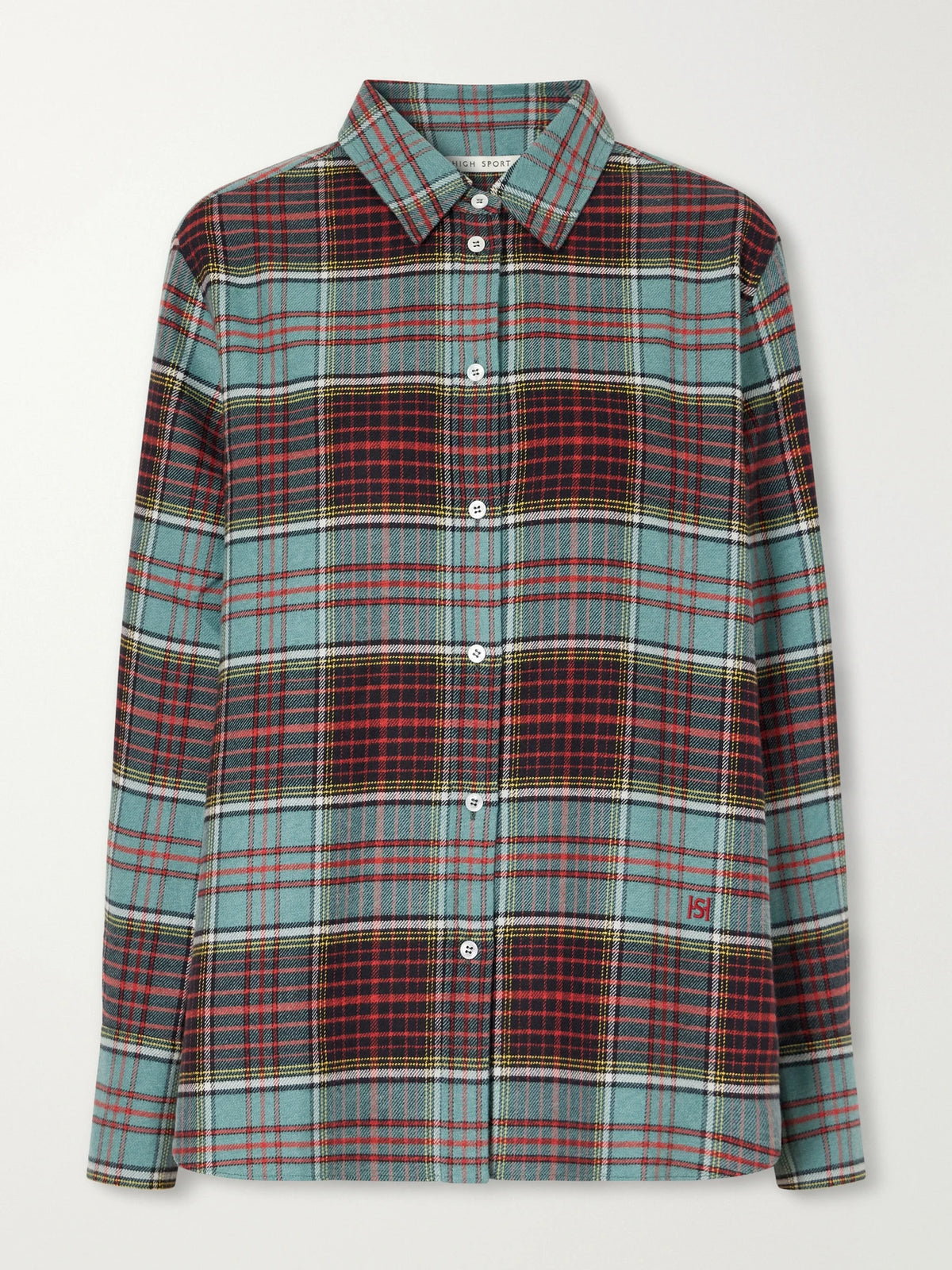 HIGH SPORT Jasper Checked Logo-embroidered Cotton-flannel Shirt