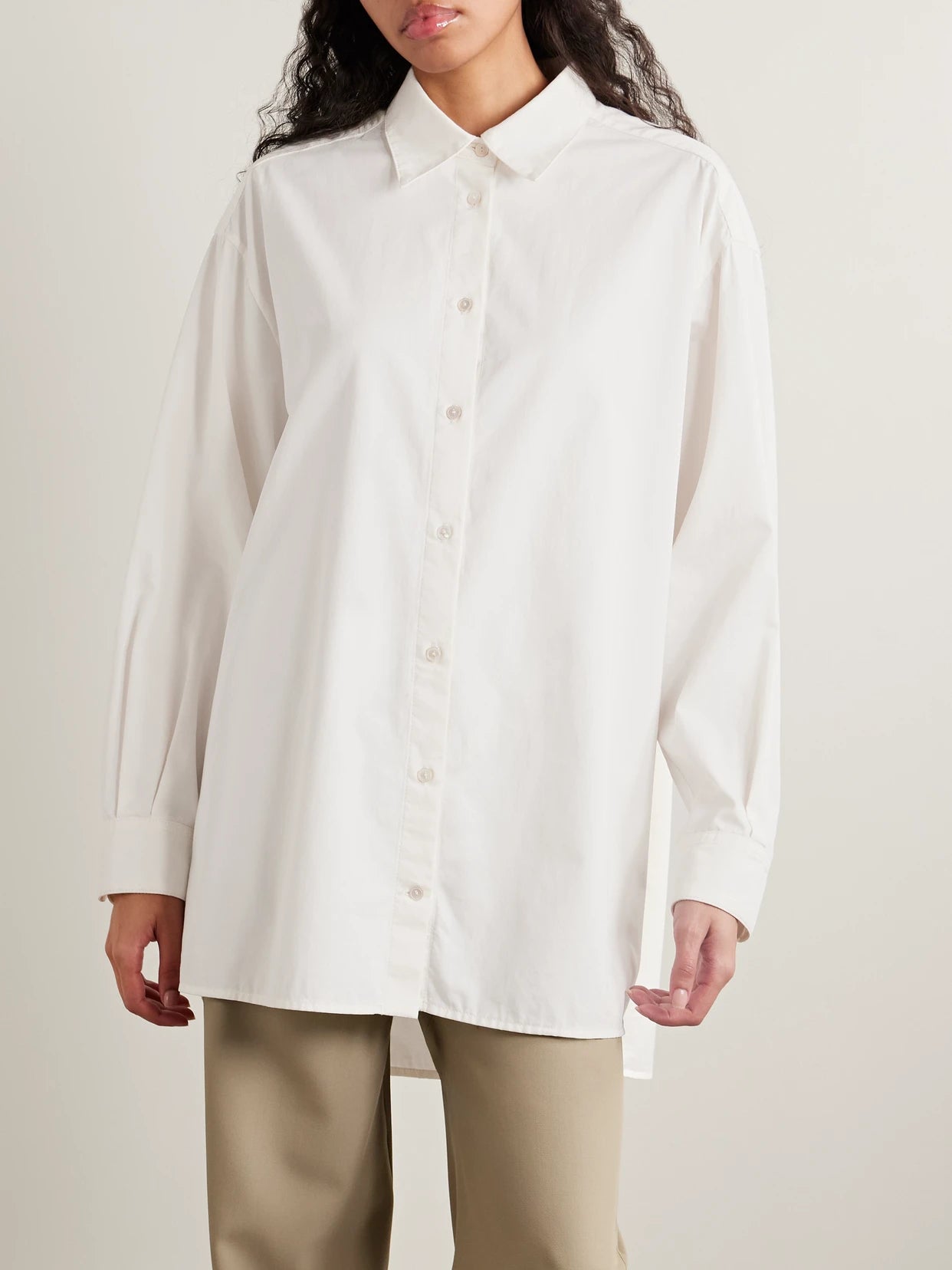 Luka Oversized Cotton And Cashmere-blend Twill Shirt
