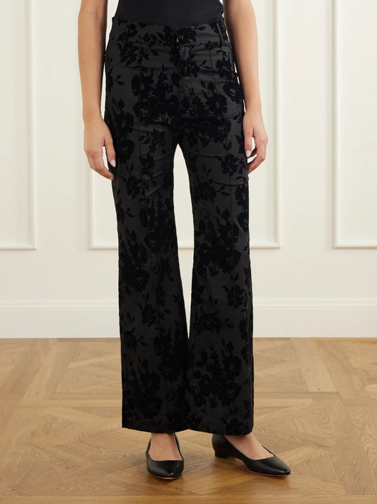 DESTREE Yoshitomo Flocked Straight-leg Pants