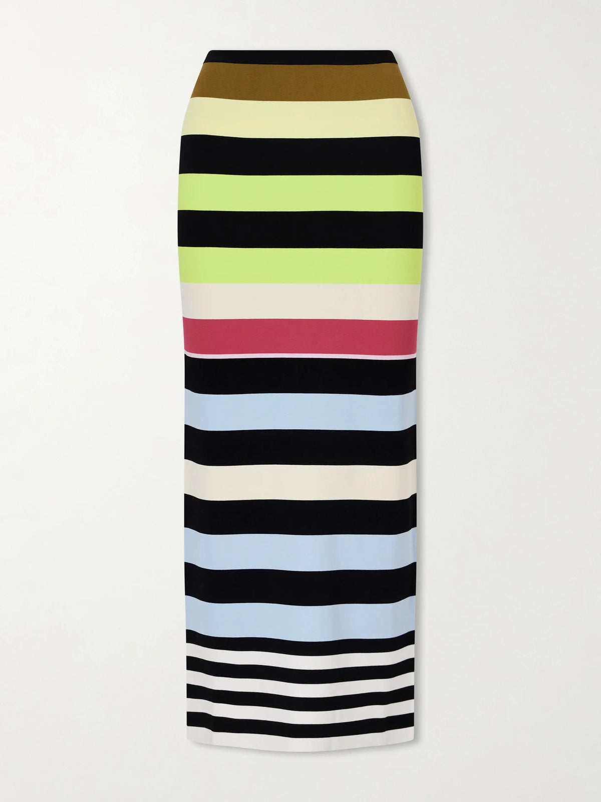 Christopher John Rogers Striped Double-knit Maxi Skirt