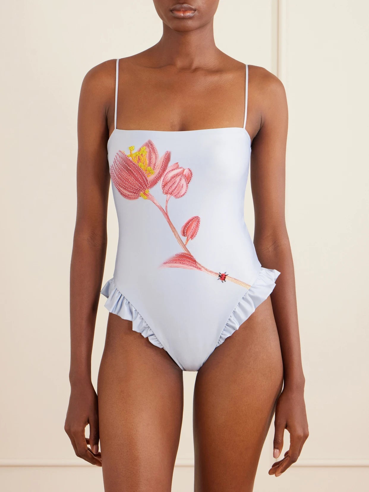 Montaña Bead-embellished Stretch Recycled Swimsuit