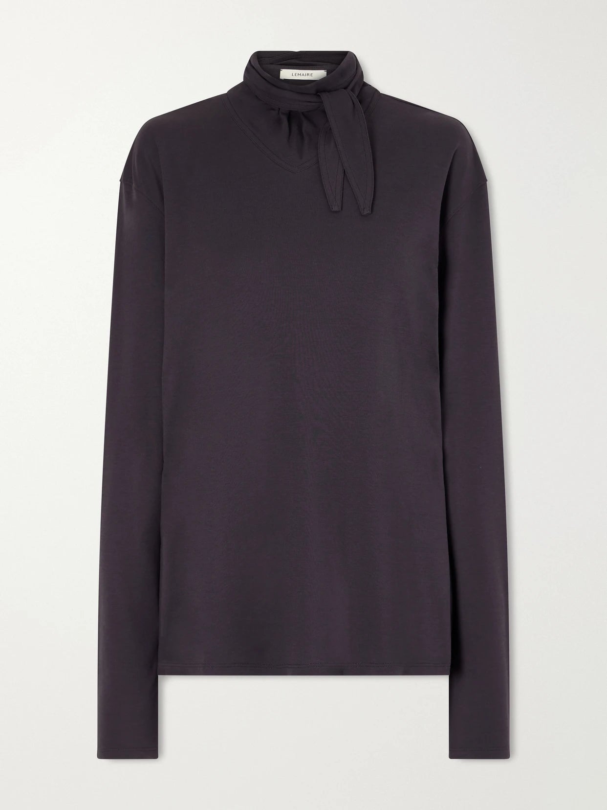 Tie-detailed Cotton-jersey Blouse