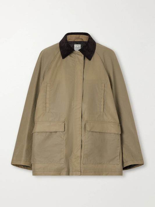 TOTEME Country Corduroy-trimmed Organic Cotton-canvas Jacket