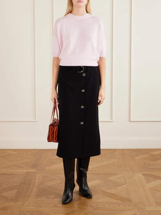 Image of Boots. Product name - Lune Leather Knee Boots in Black colour by brand - Jil Sander