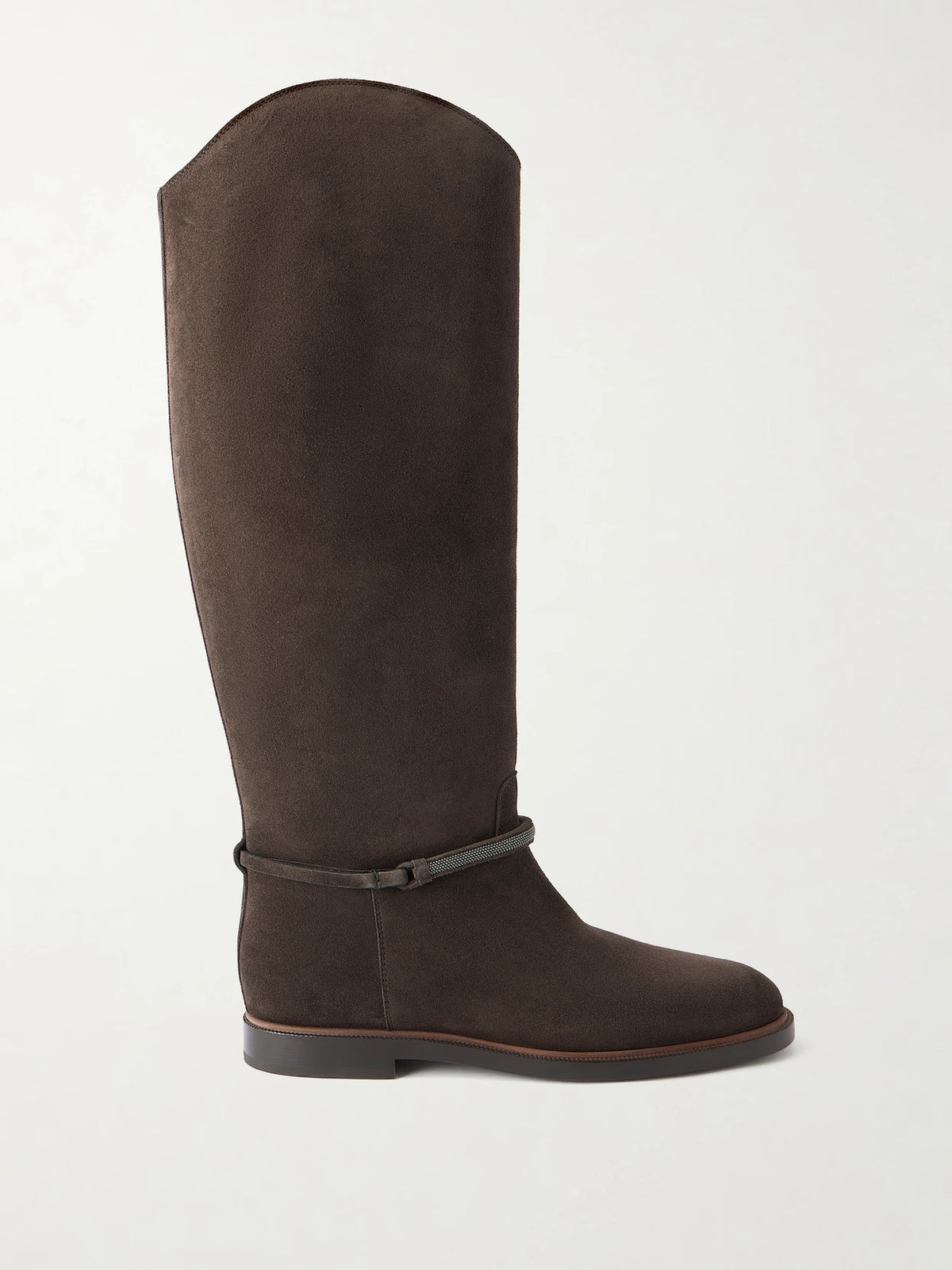 Embellished Suede Boots