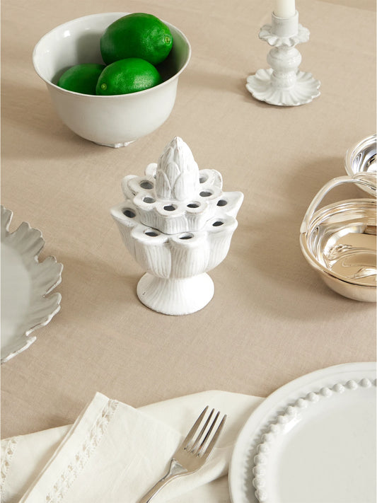 Image of Decor. Product name - Pique Ceramic Vase in White colour by brand - Astier De Villatte
