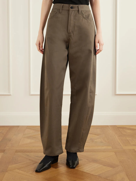 AGOLDE Luna Cotton-twill Barrel-leg Pants