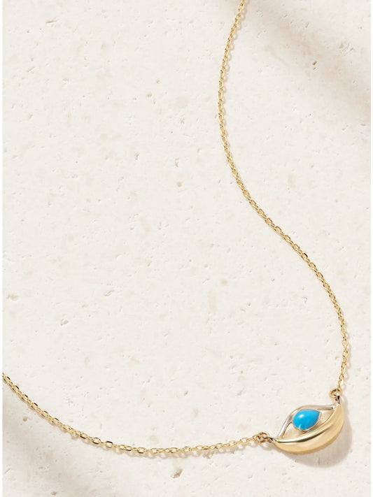18-karat Gold Turquoise Necklace
