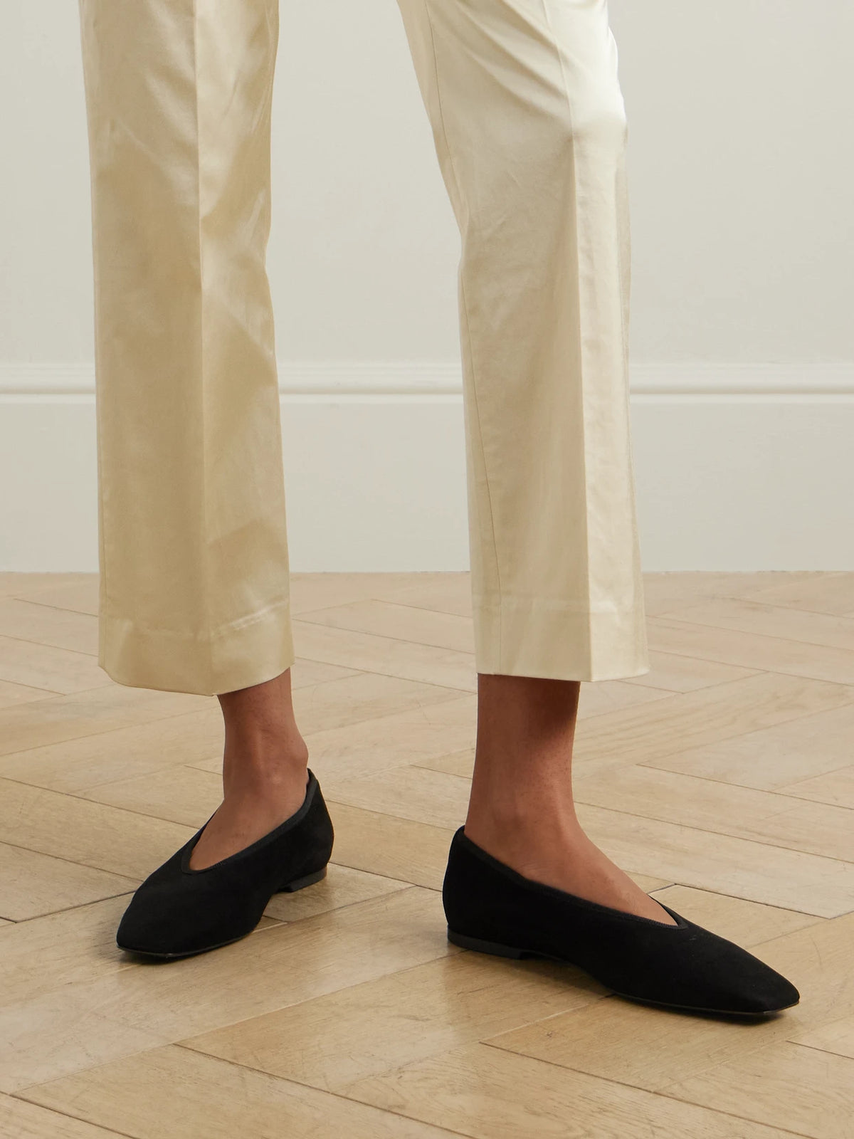 The Minimalist Suede Ballet Flats