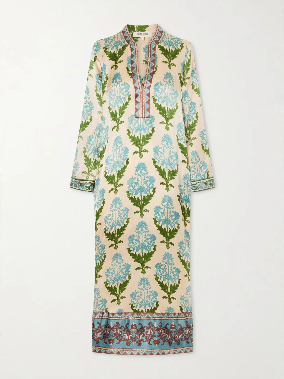Emporio Sirenuse Jenna Printed Silk-voile Kaftan