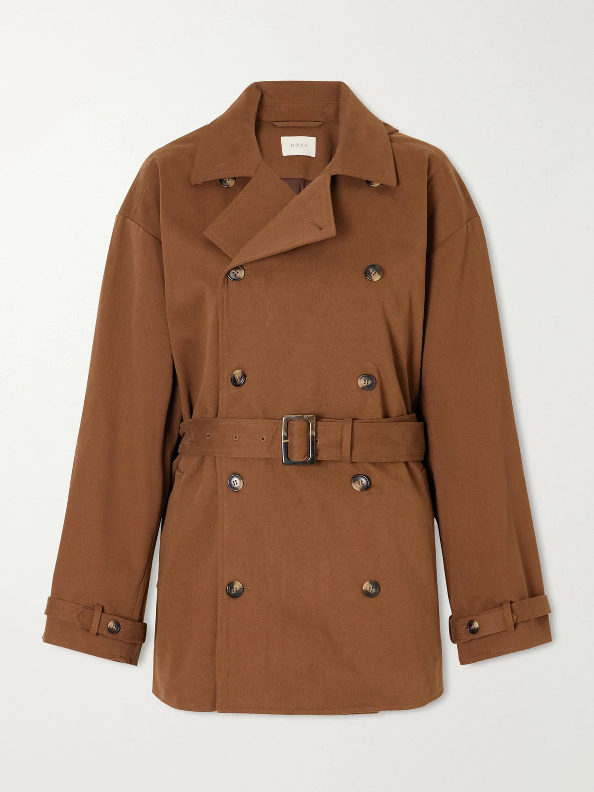 DÔEN Wolfe Belted Cotton-blend Trench Coat