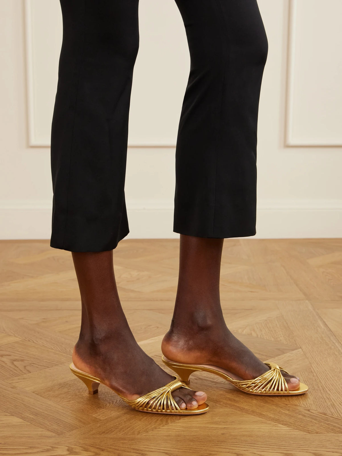 Dixie 40 Metallic Leather Mules