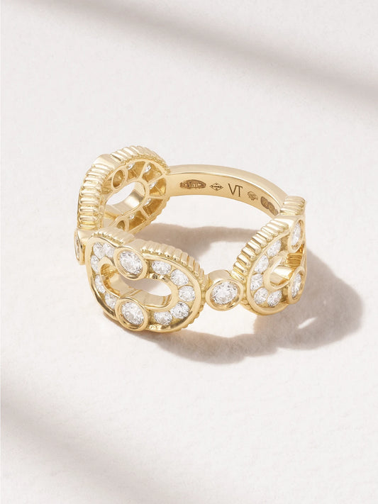 Viltier Magnetic Enchainé 18-karat Diamond Ring