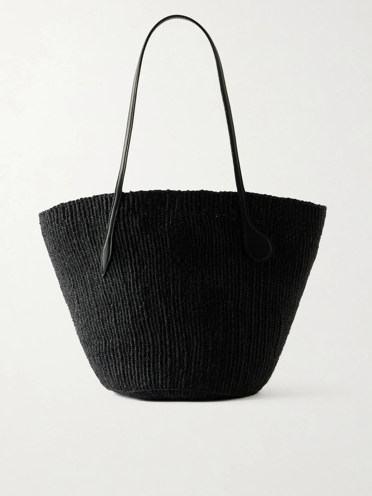 Sprout Leather-trimmed Sisal Tote Bag