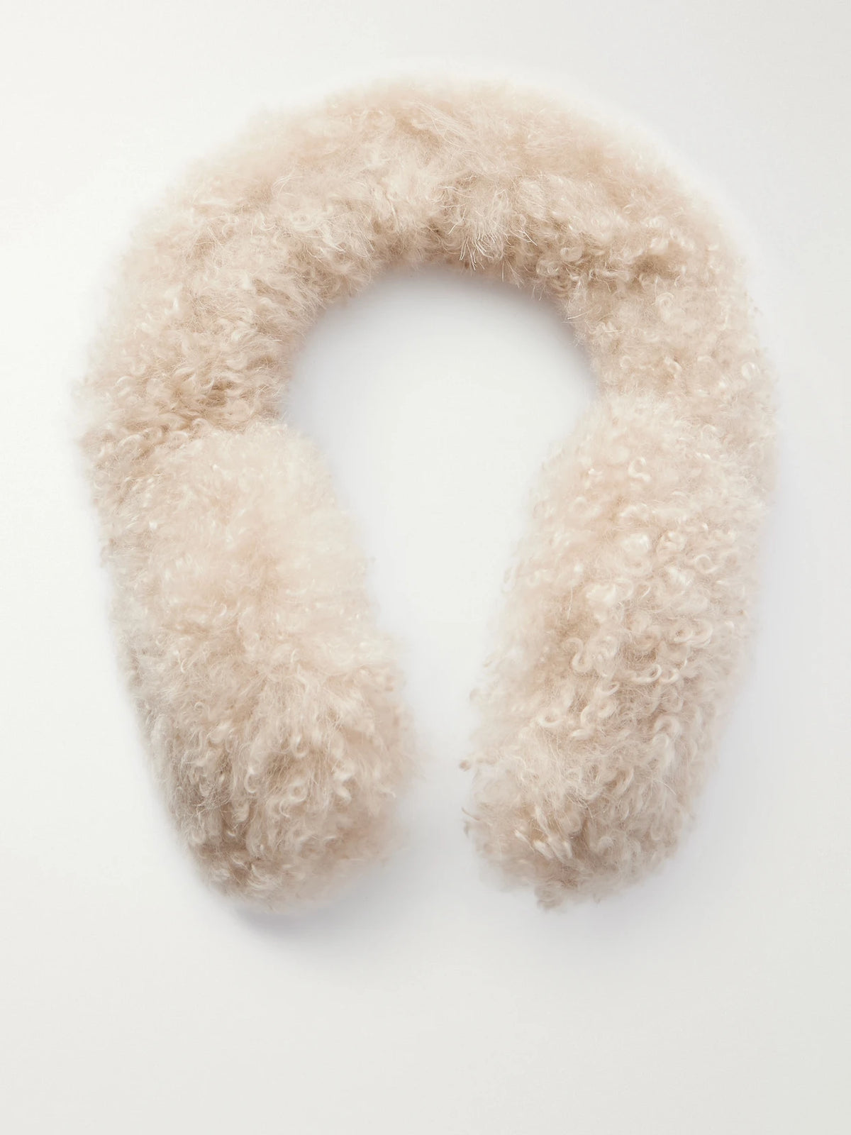 Wool-trimmed Shearling Earmuffs