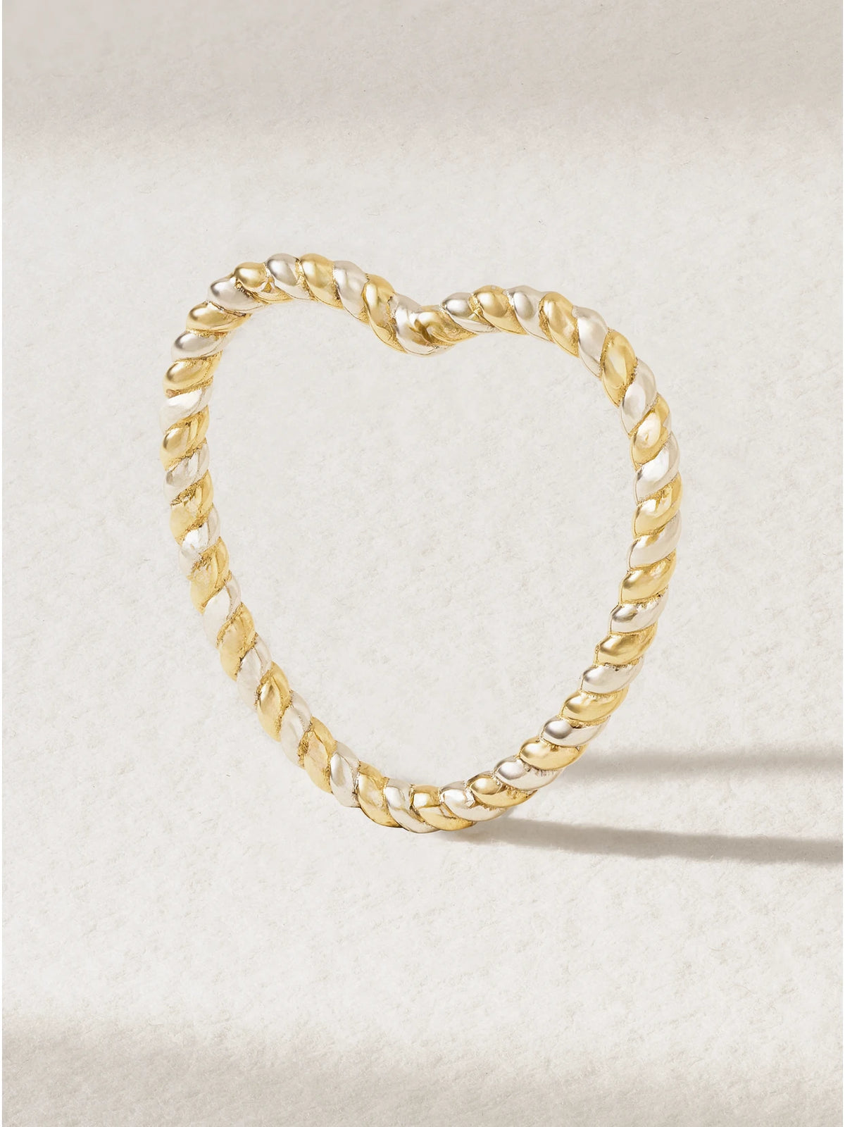 9-karat White And Yellow Gold Ring