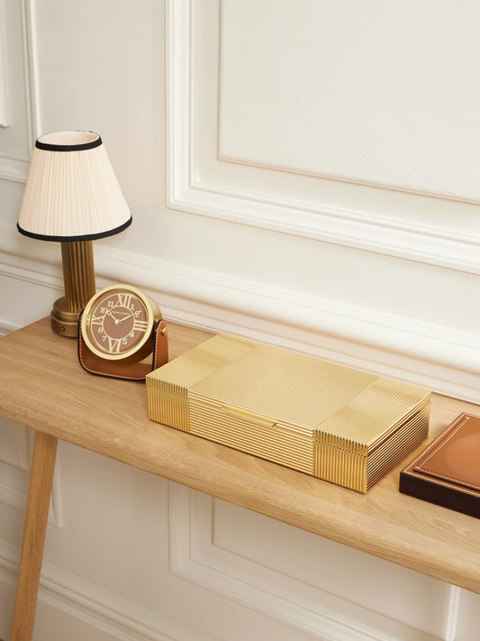 Image of Decor. Product name - Luke Small Gold-plated Box in Multi colour by brand - Ralph Lauren Home