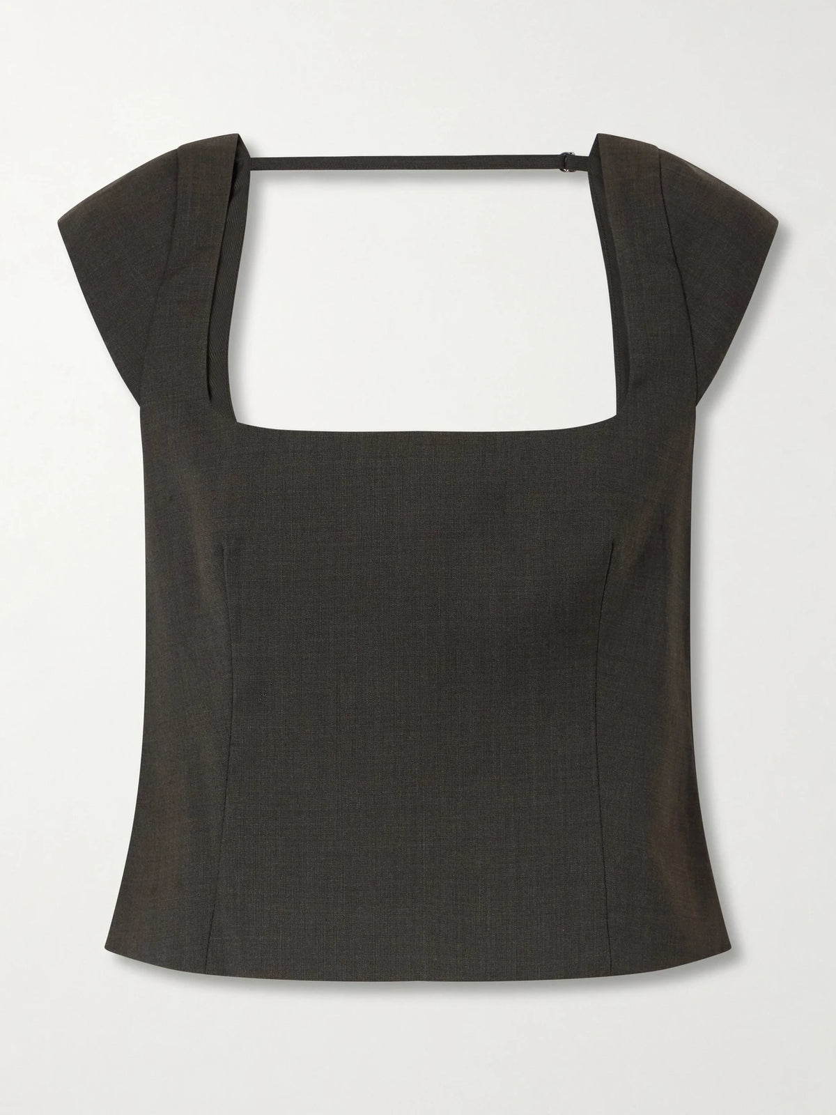 ST. AGNI Open-back Wool-blend Blouse
