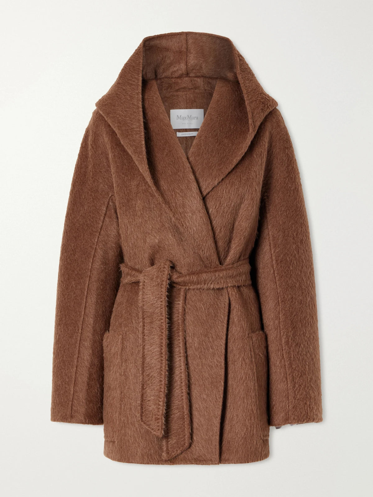 Max Mara Golf Belted Camel-hair And Mohair-blend Coat