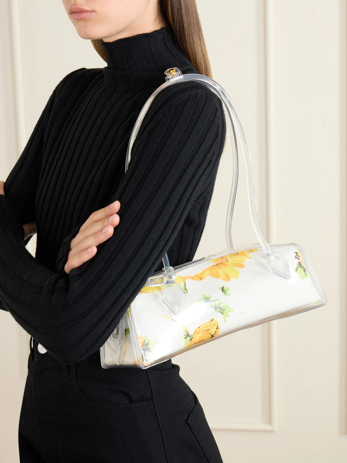 Image of Bags. Product name - Le Teckel Pvc Shoulder Bag in White colour by brand - Alaïa