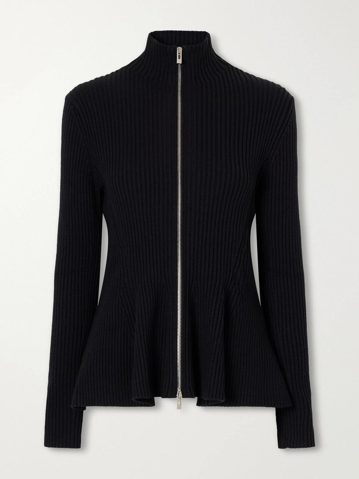 Alaïa Ribbed Wool-blend Zip-up Cardigan