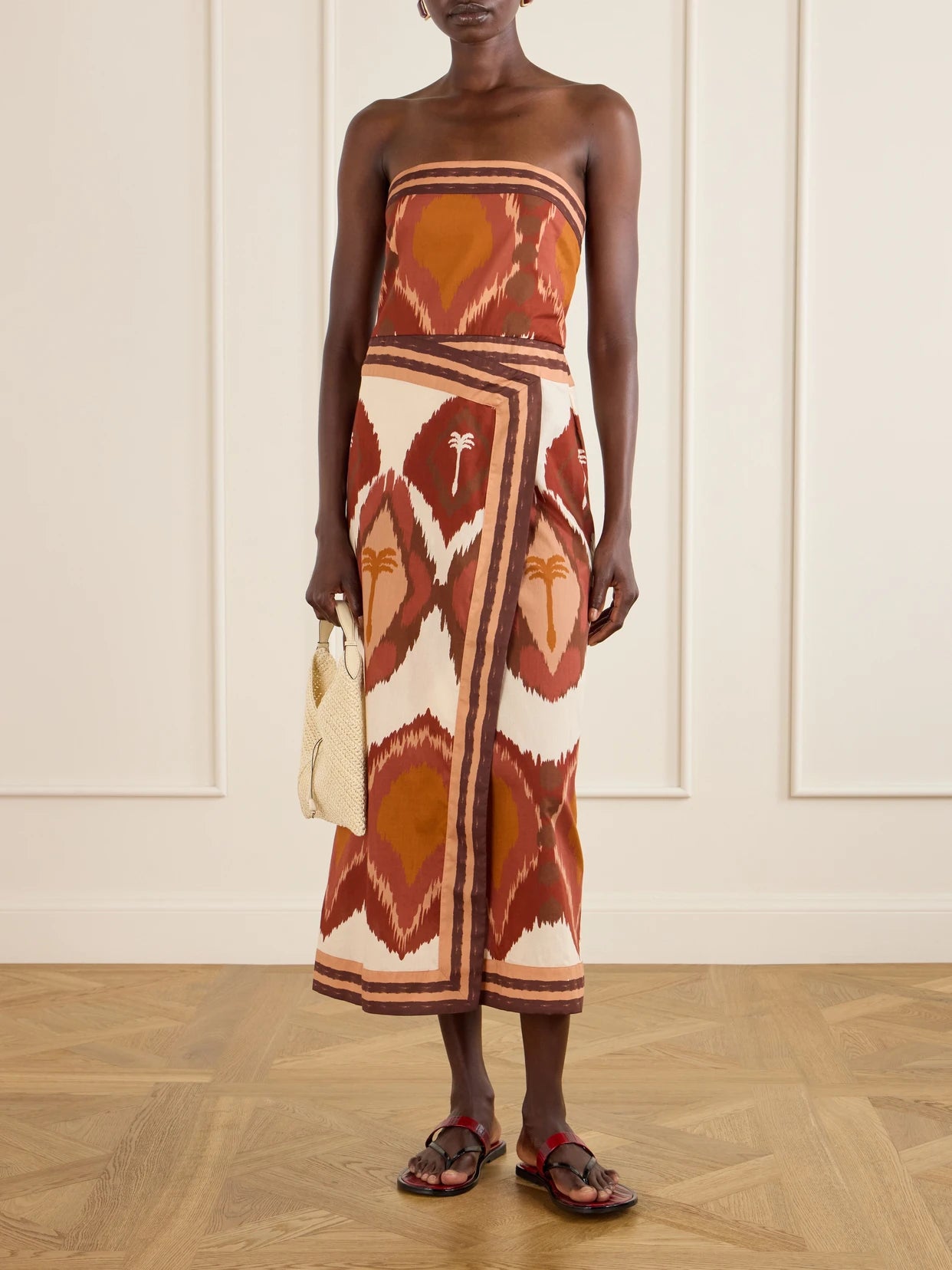 Image of Dresses. Product name - Printed Cotton-poplin Midi Dress in Multi colour by brand - Johanna Ortiz