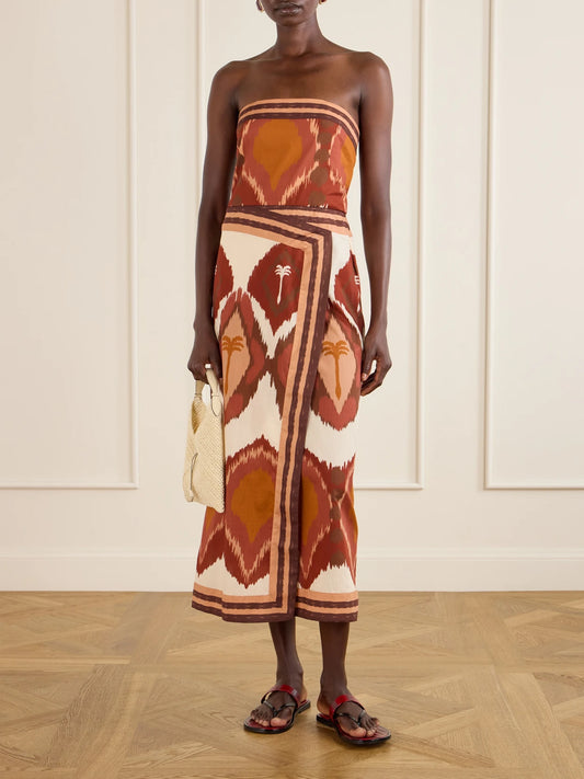 Image of Dresses. Product name - Printed Cotton-poplin Midi Dress in Multi colour by brand - Johanna Ortiz
