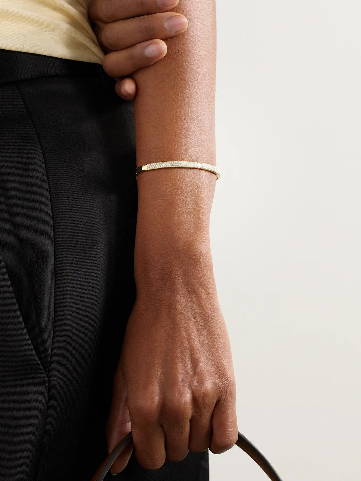 Image of Bracelets. Product name - Zeus 18-karat Gold Diamond Bracelet in Silver colour by brand - Persée