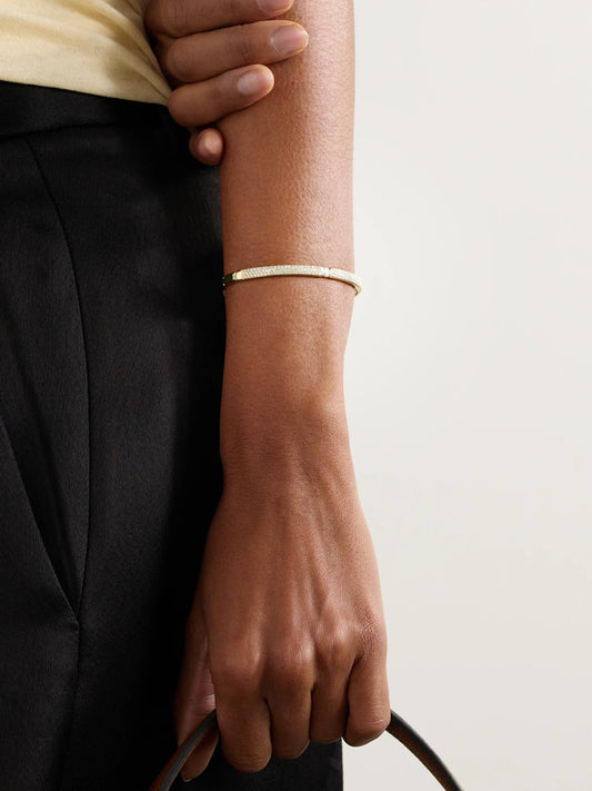 Image of Bracelets. Product name - Zeus 18-karat Gold Diamond Bracelet in Silver colour by brand - Persée