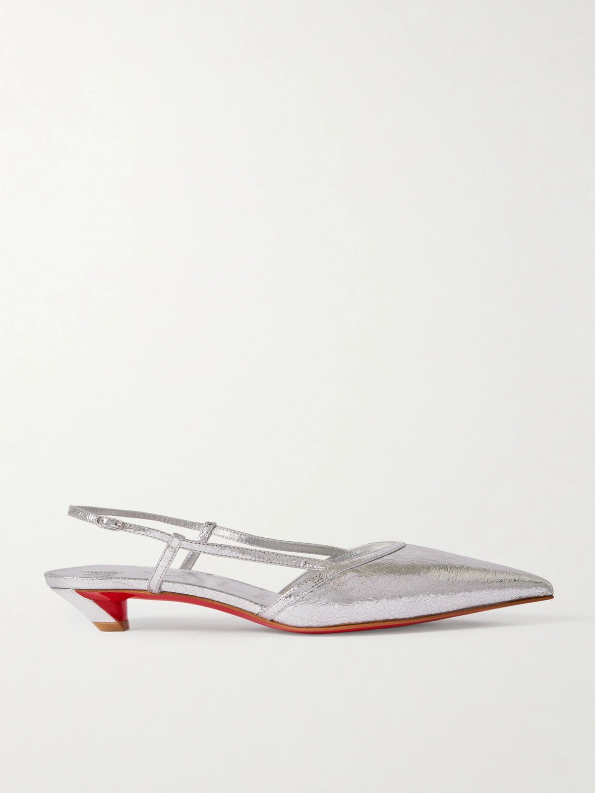 Miss Z Slingina 25 Metallic Crinkled-leather Slingback Pumps