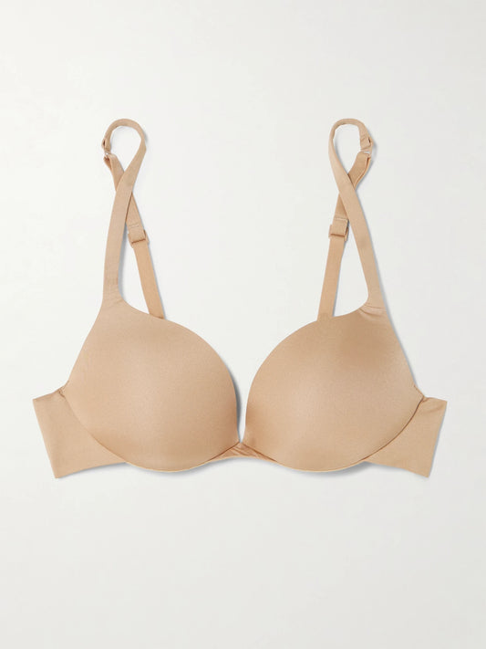 Image of Lingerie. Product name - Ultimate Teardrop Push-up Bra - Clay in Neutral colour by brand - SKIMS