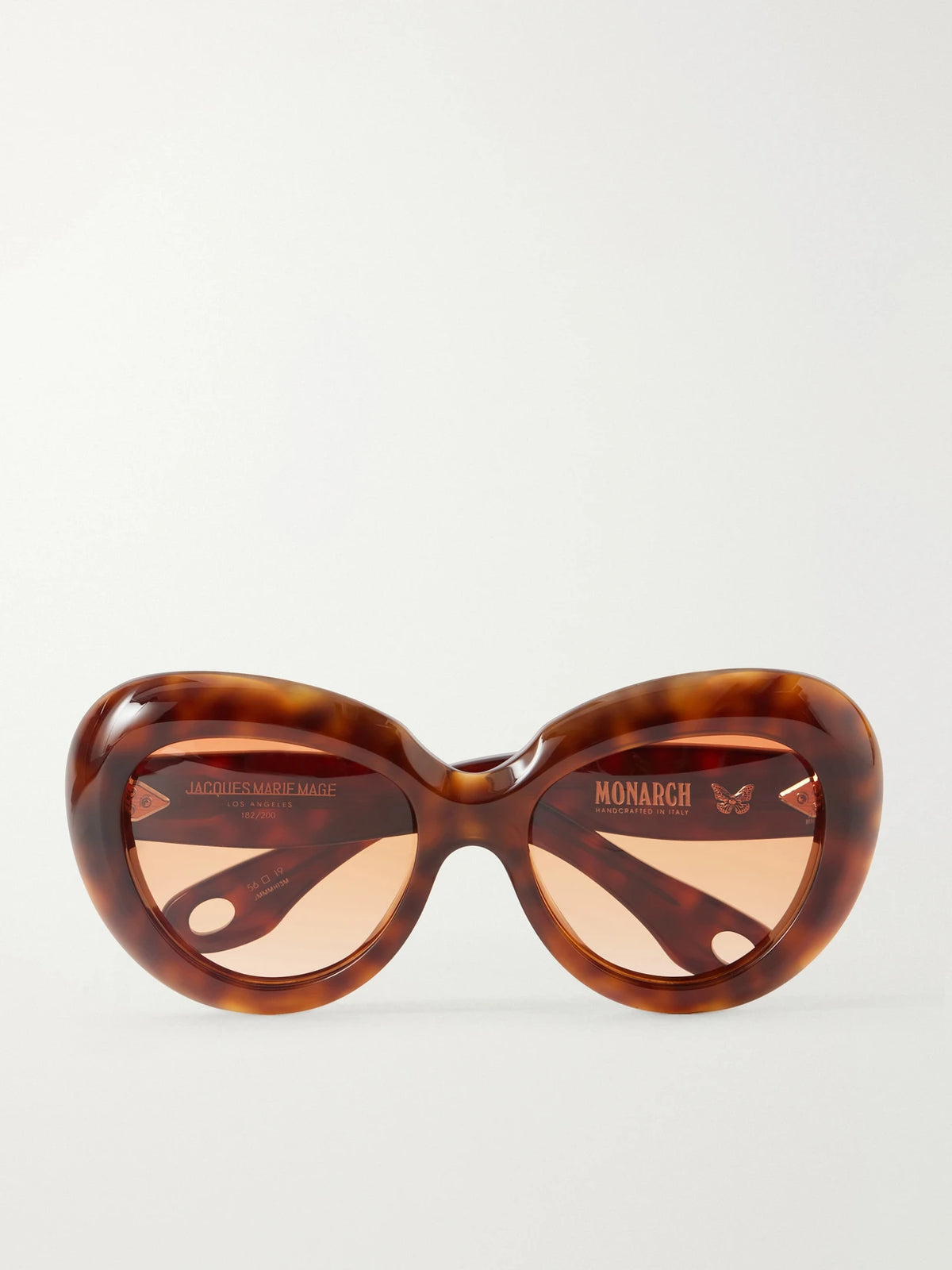 Monarch Round-frame Tortoiseshell Acetate Sunglasses