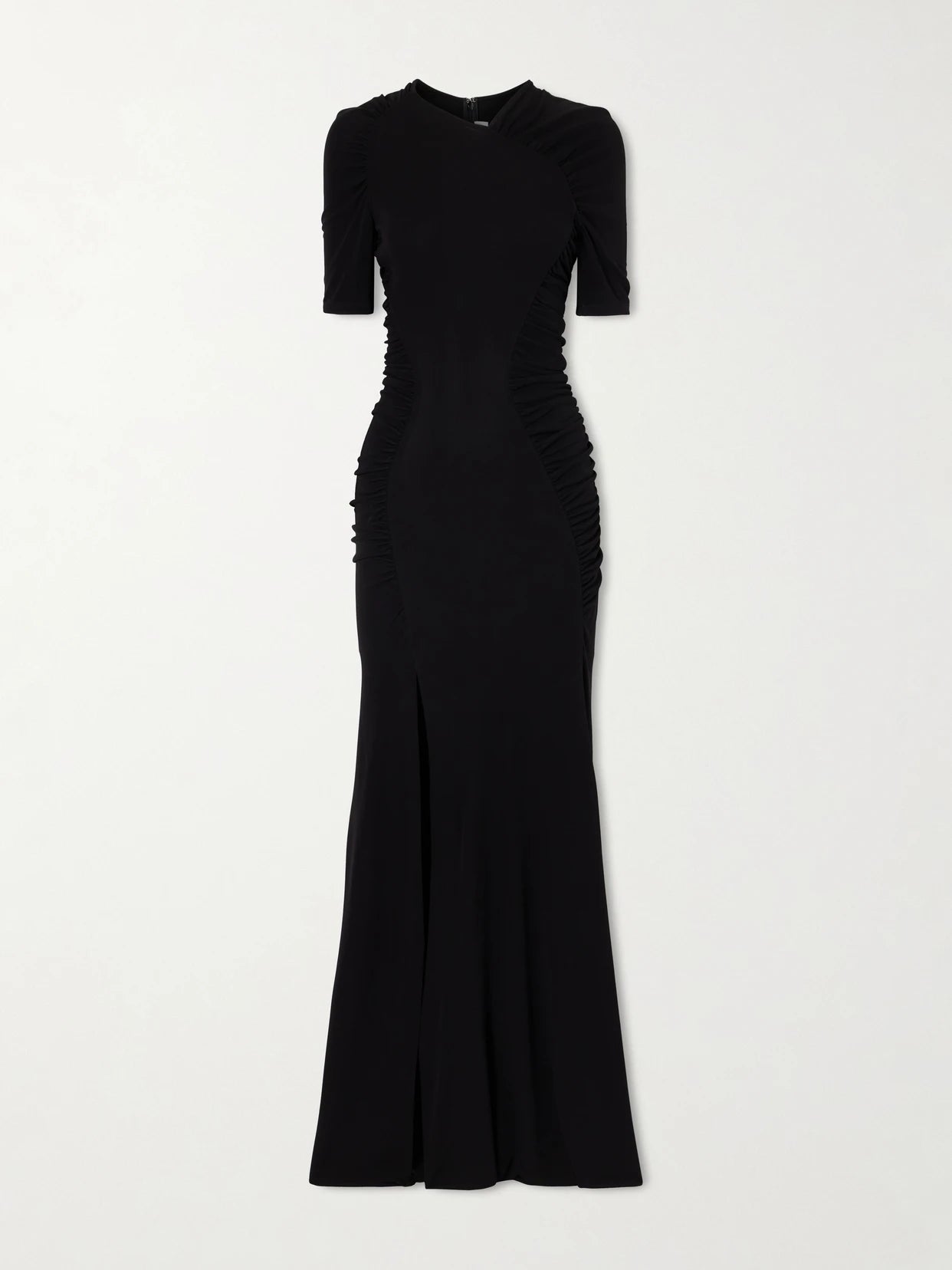 Gathered Satin Gown