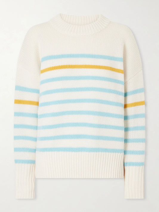 Marin Striped Wool And Cashmere-blend Sweater