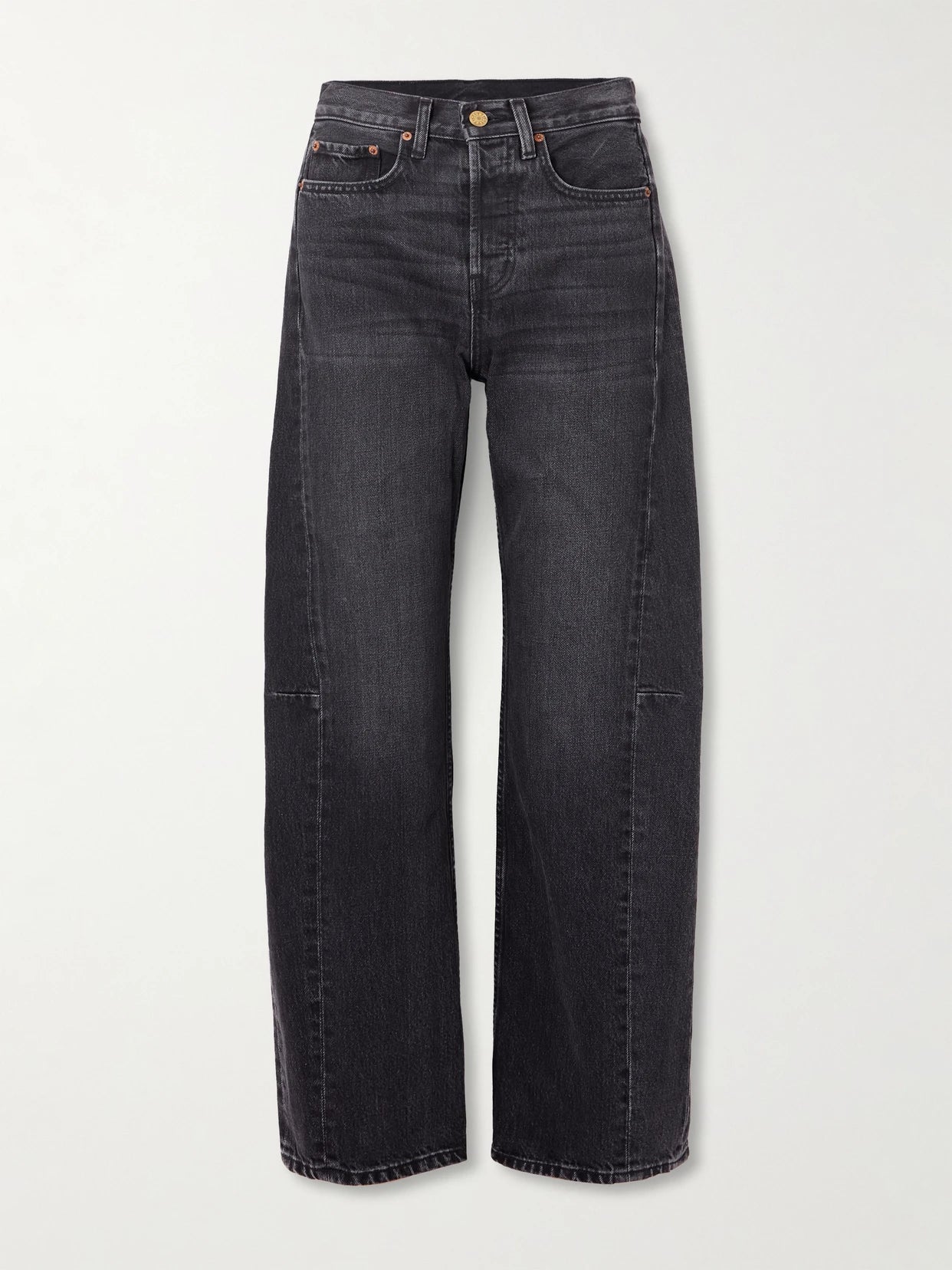 Slim Lasso Cropped Mid-rise Wide-leg Jeans