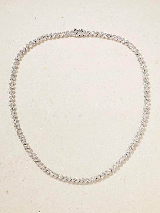 Anita Ko 18-karat White Gold Diamond Necklace