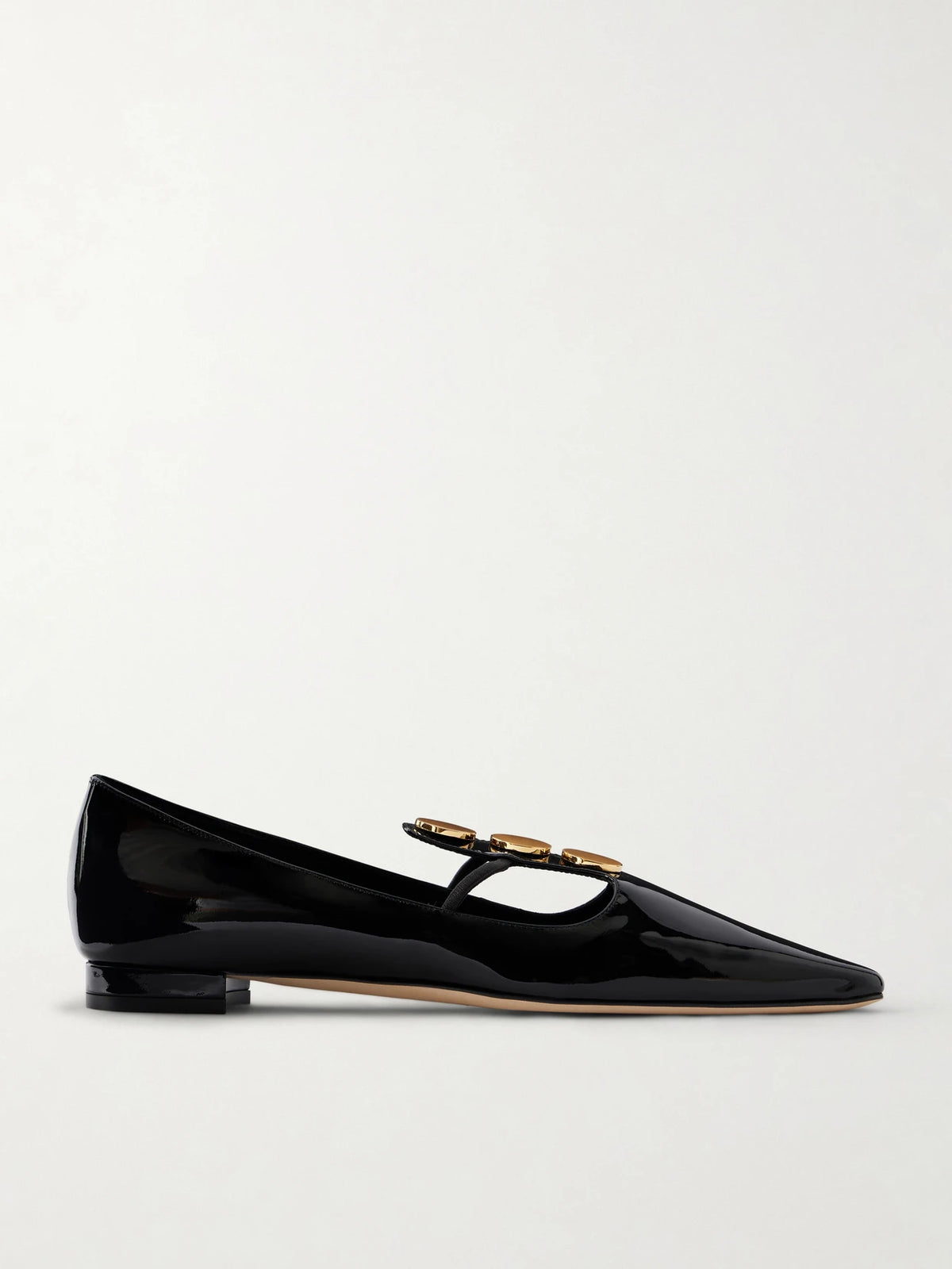 Khafre Embellished Patent-leather Flats