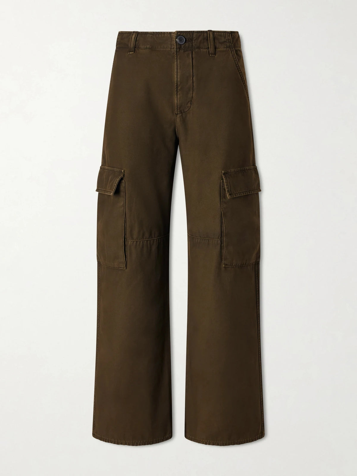 Esme Organic Cotton-twill Wide-leg Cargo Pants