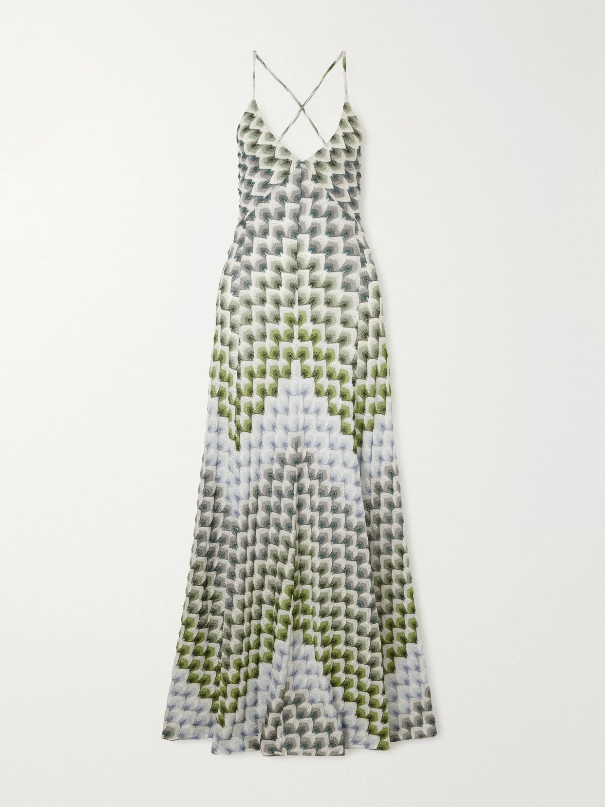 Paneled Crochet-knit Maxi Dress