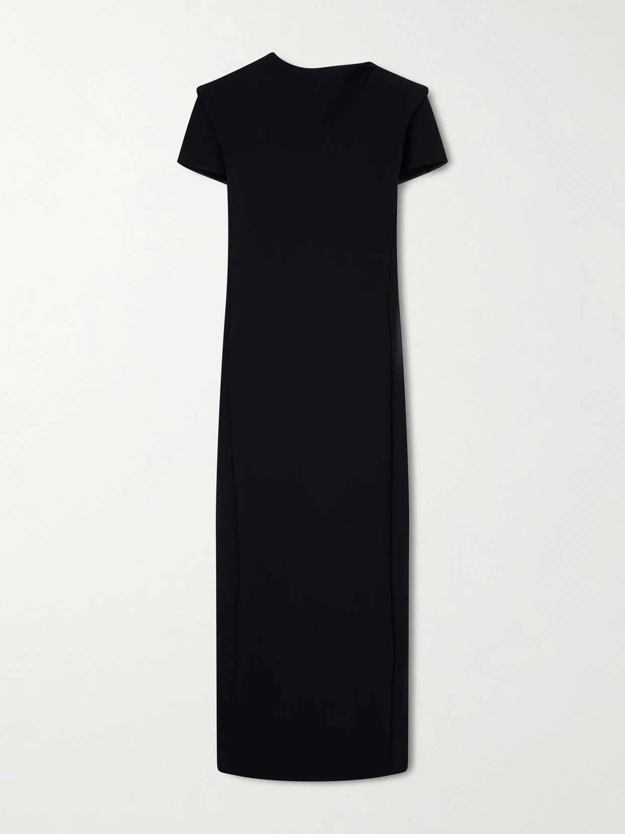 Image of Dresses. Product name - Iryl Open-back Draped Crepe Maxi Dress in Black colour by brand - KHAITE