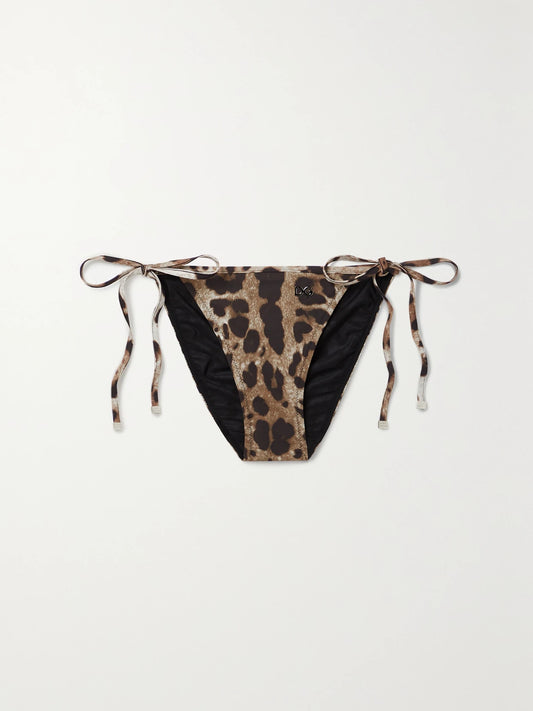 Leopard-print Bikini Briefs