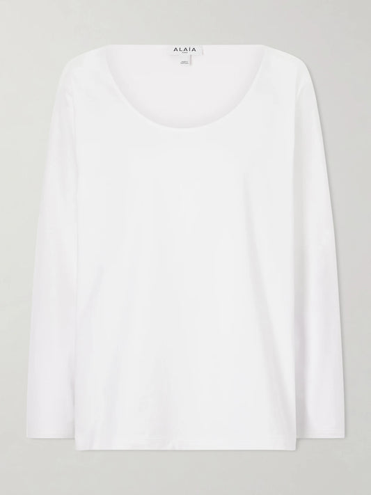 Alaïa Cotton-jersey T-shirt