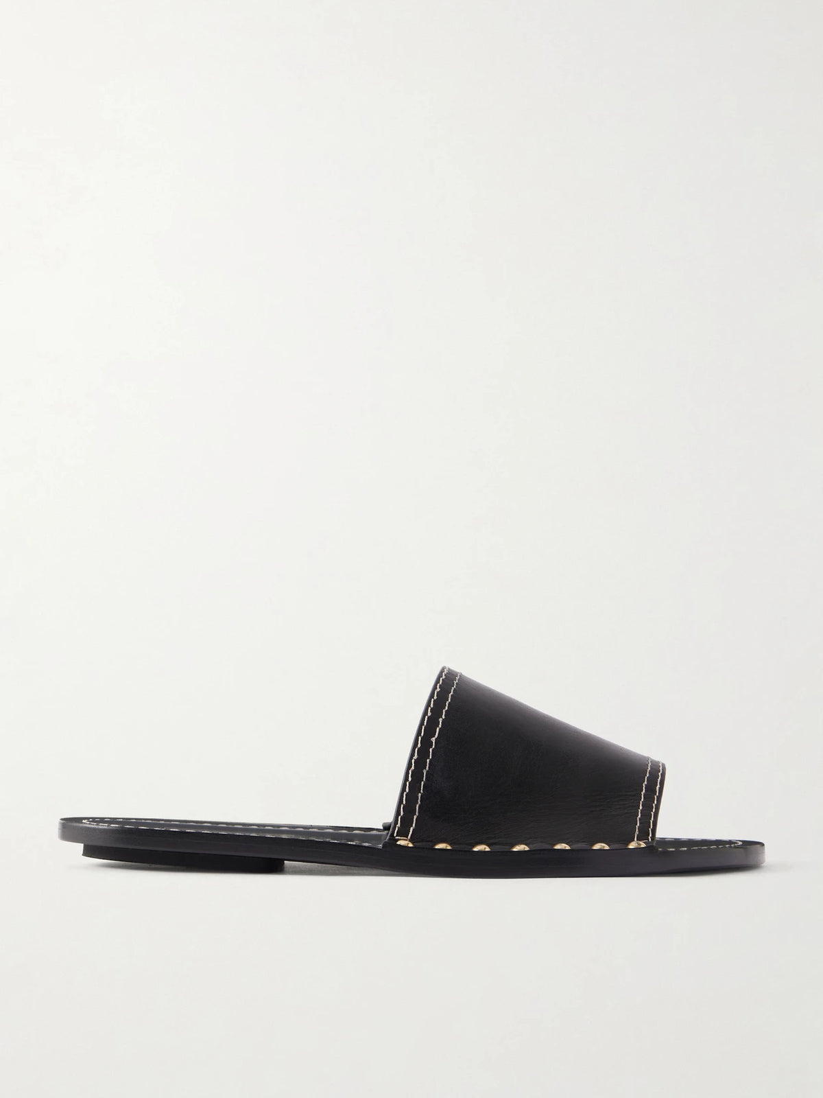 Studded Leather Slides