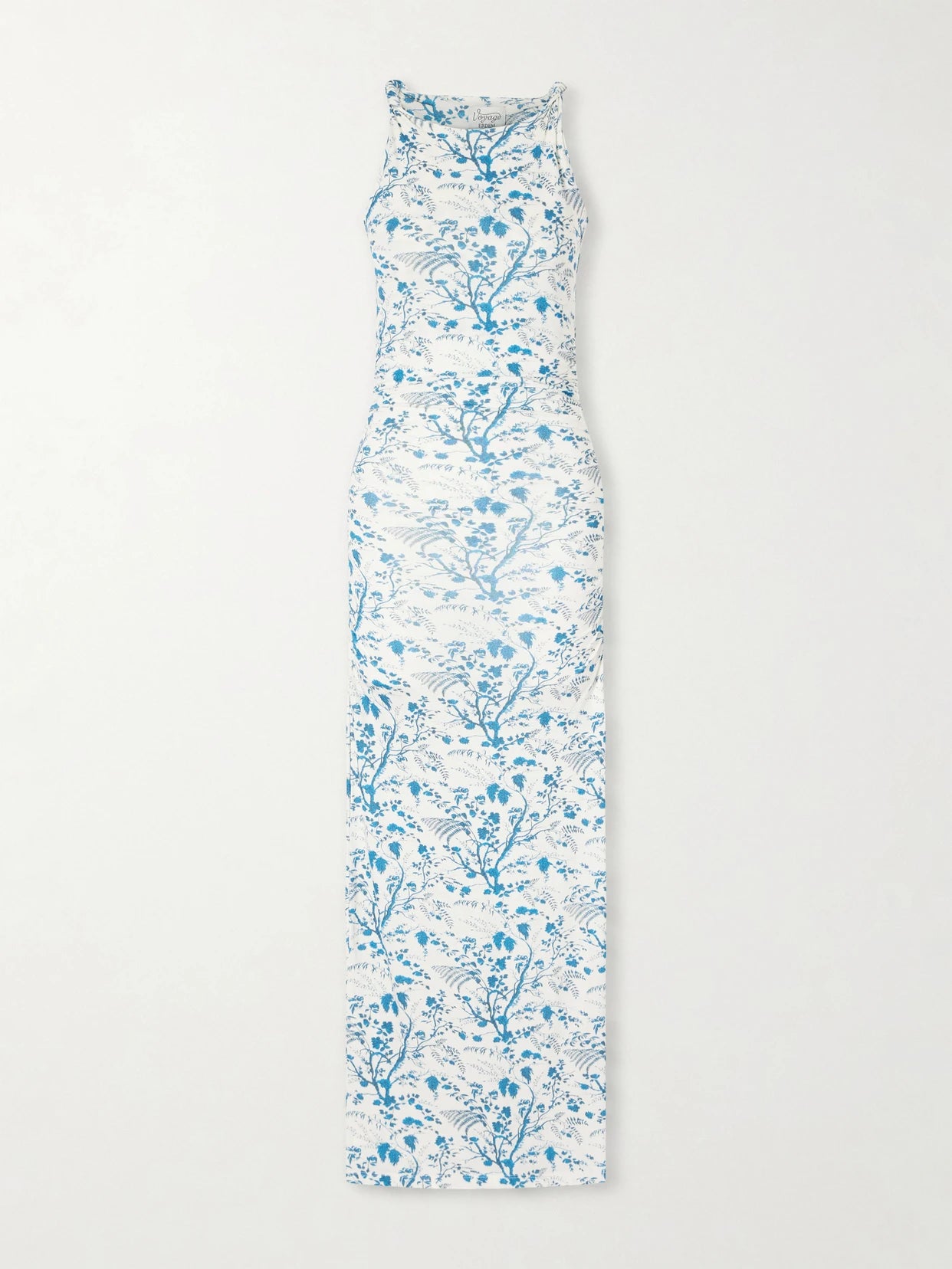 Knotted Floral-print Jersey Midi Dress